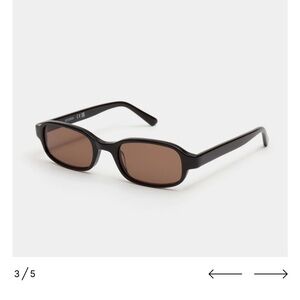 DMY Studios Women's Black Frame Sunglasses with Brown Lenses